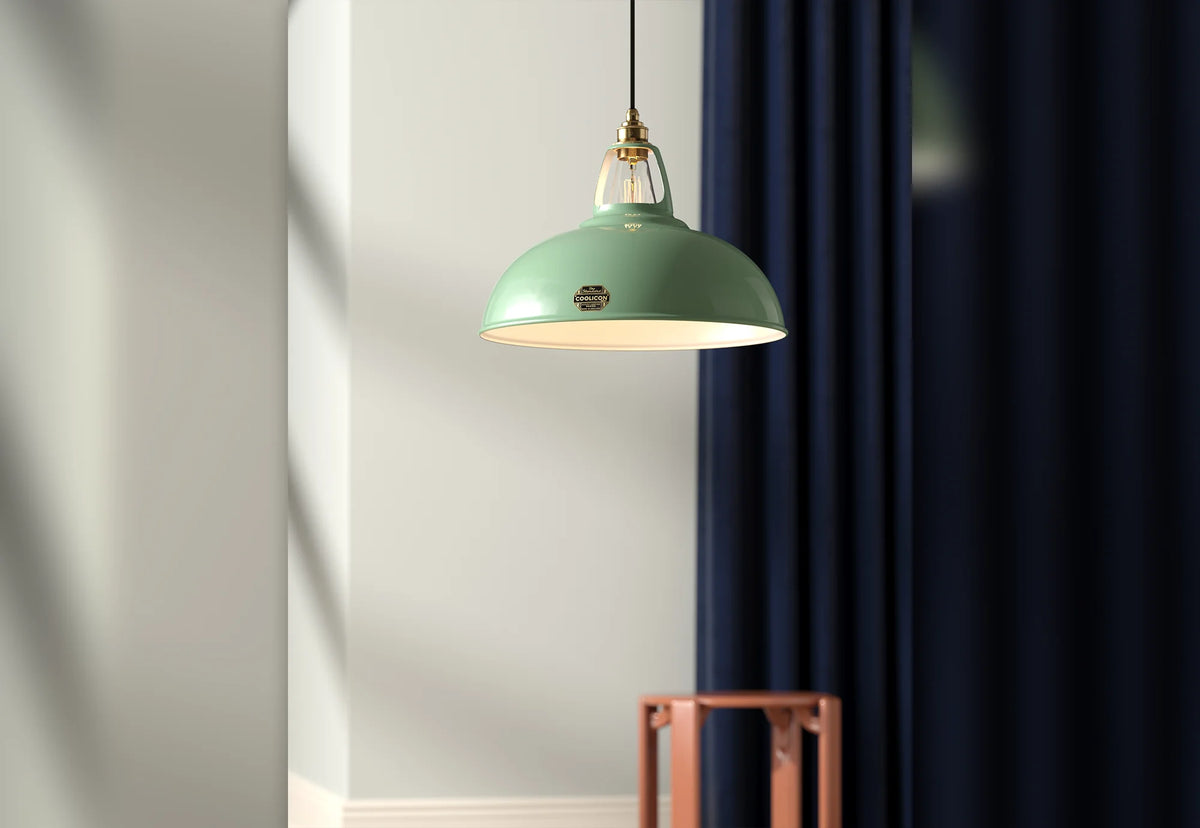 Coolicon Original Large Pendant light, fresh teal vitreous enamel (photo 61)