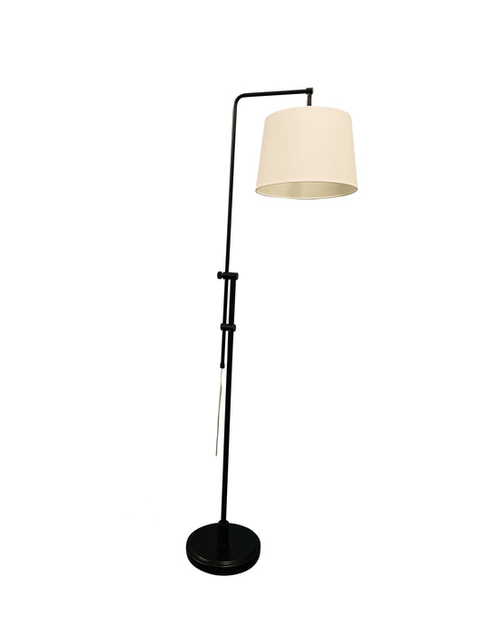 House of Troy Crown Point Adjustable Downbridge Floor Lamp in Black
