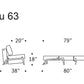 Cubed Queen Sofa Bed With Aluminum Legs 95-744029 Innovation Living USA