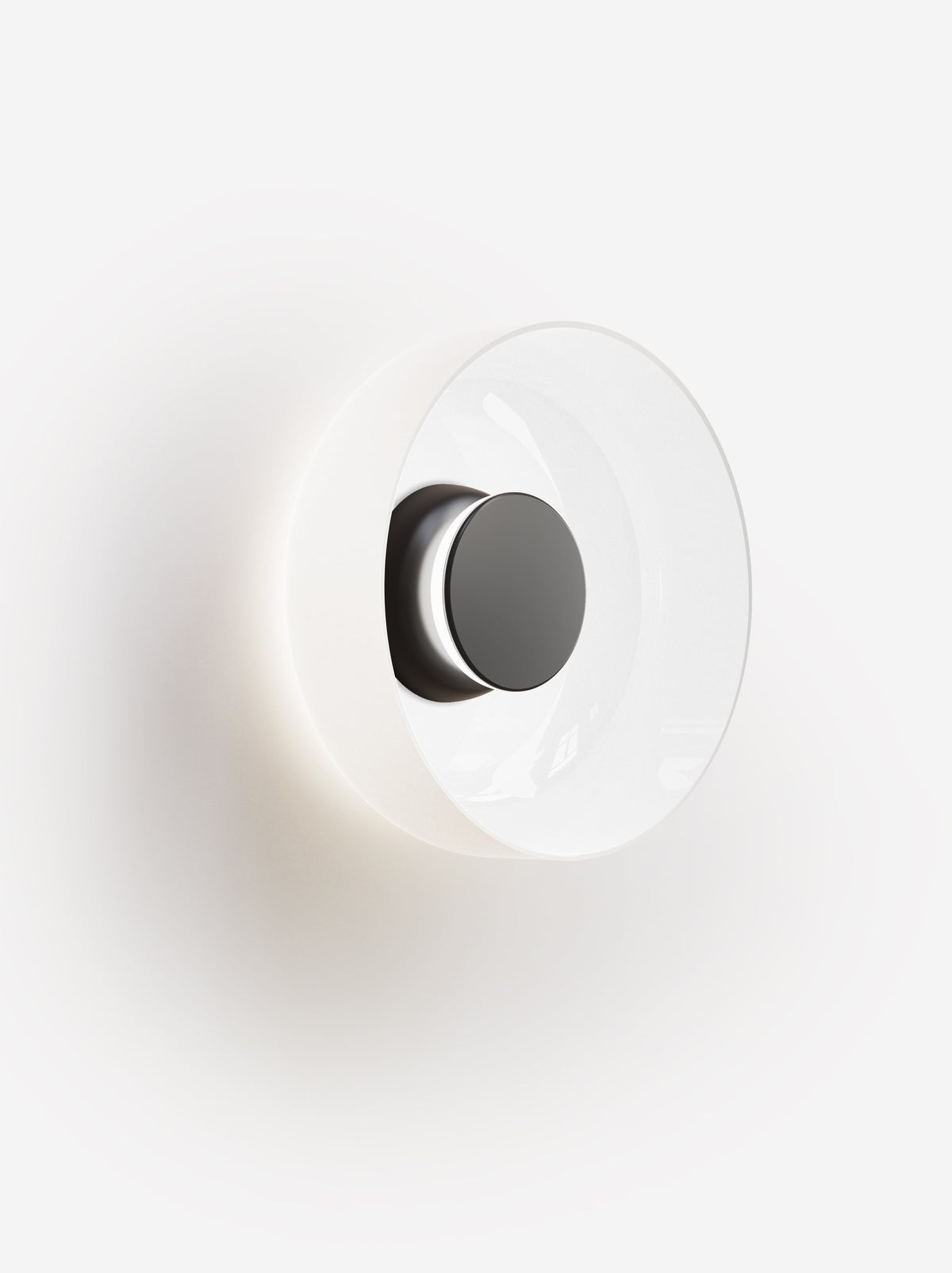 Pablo Designs Totem Sconce Glass – Shade C, Black/Black canopy/faceplate