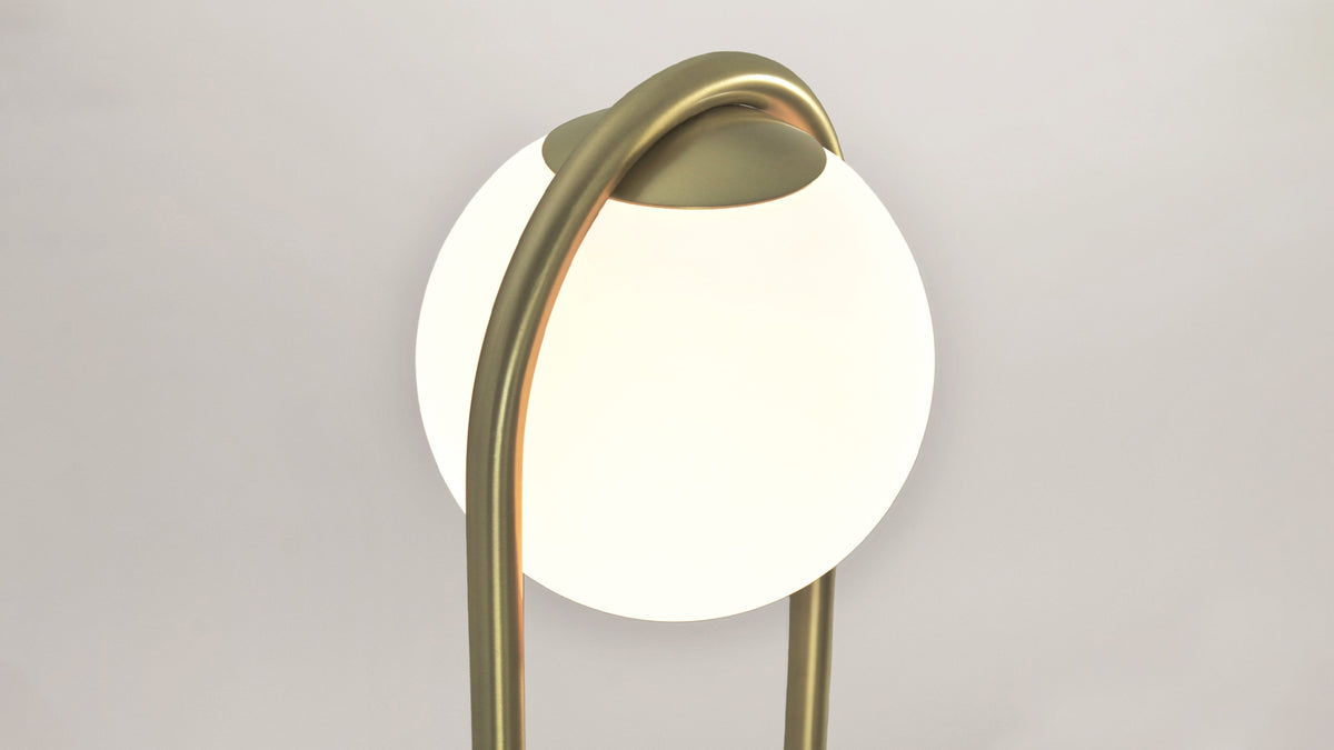 C-Ball F lamp with opal glass sphere by Stone Designs
