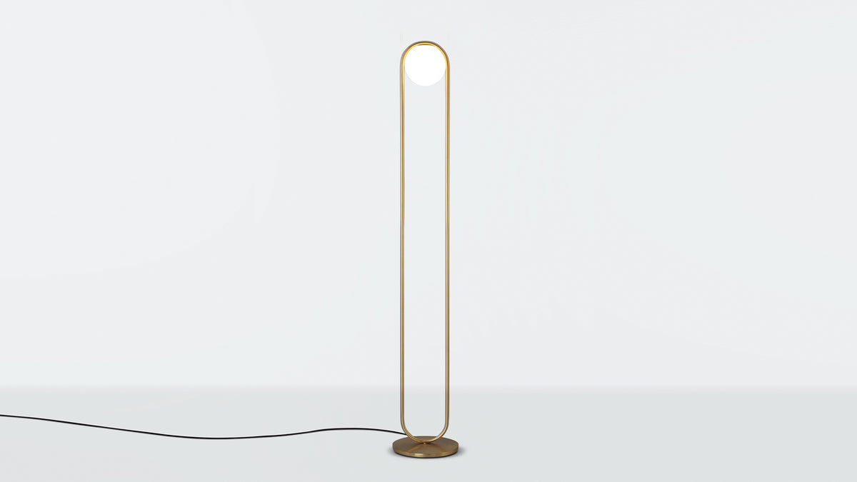 C-Ball F lamp with opal glass sphere by Stone Designs