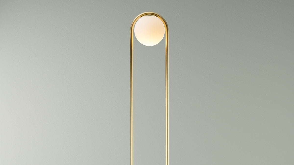 C-Ball F lamp with opal glass sphere by Stone Designs