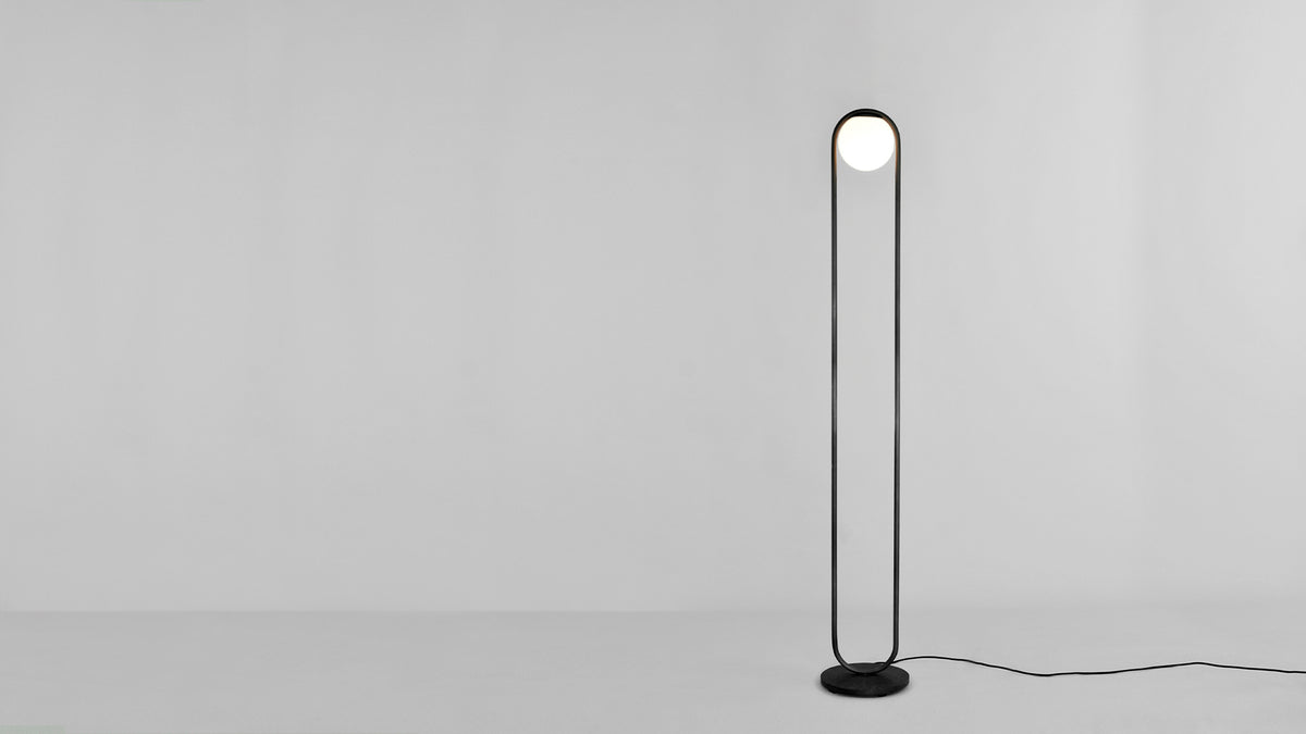C-Ball F lamp with opal glass sphere by Stone Designs
