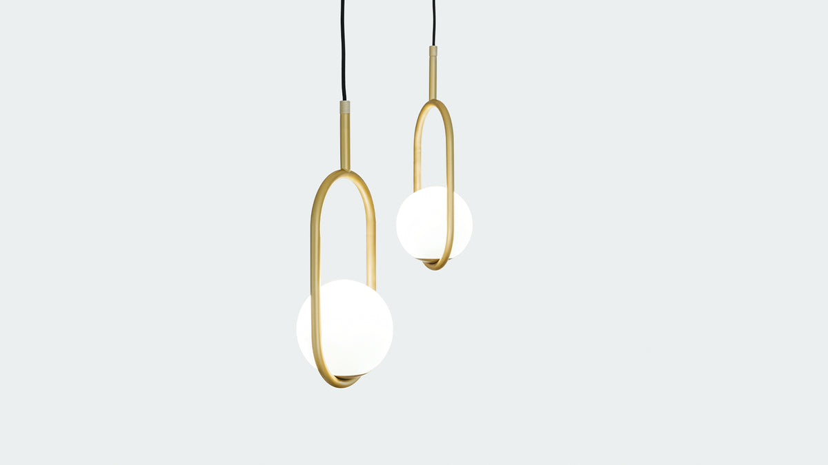 C-Ball S lamp with opal glass sphere by Stone Designs
