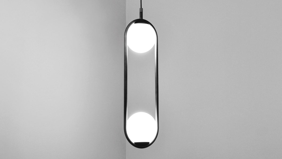 C-Ball S lamp with opal glass sphere by Stone Designs