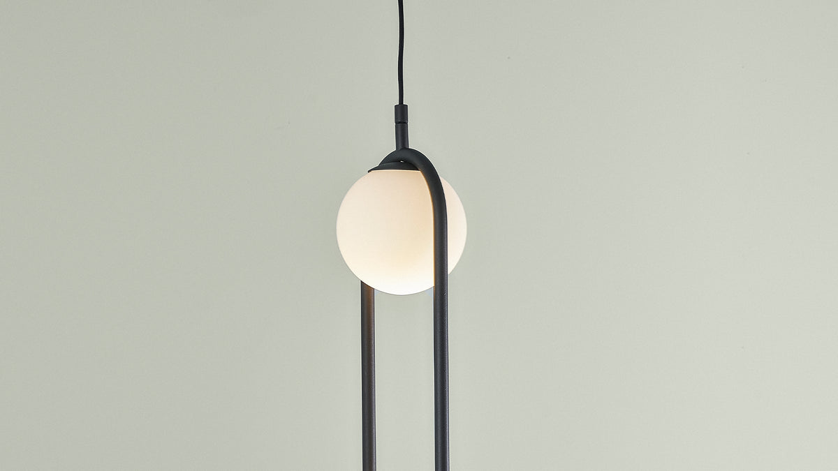 C-Ball S lamp with opal glass sphere by Stone Designs