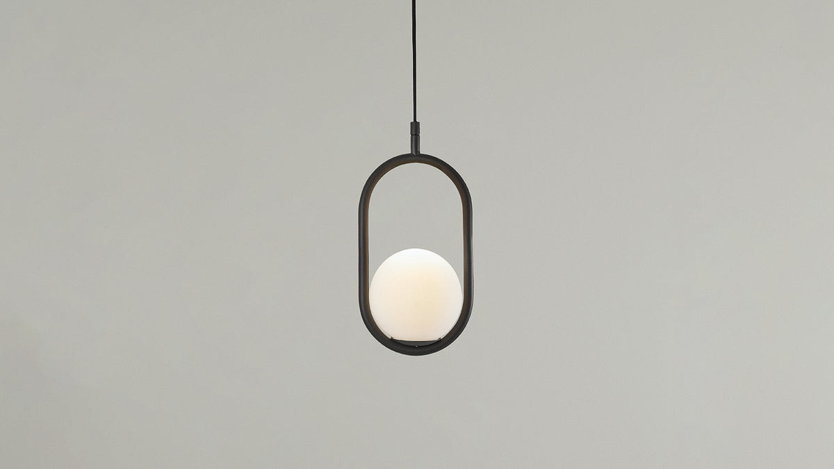 C-Ball S lamp with opal glass sphere by Stone Designs