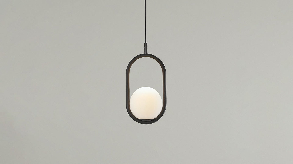 C-Ball S lamp with opal glass sphere by Stone Designs
