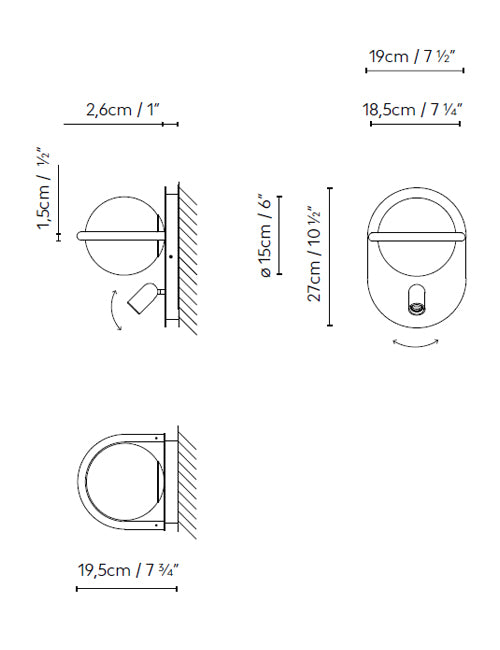 B.lux C-Ball W (2L) dimension drawing