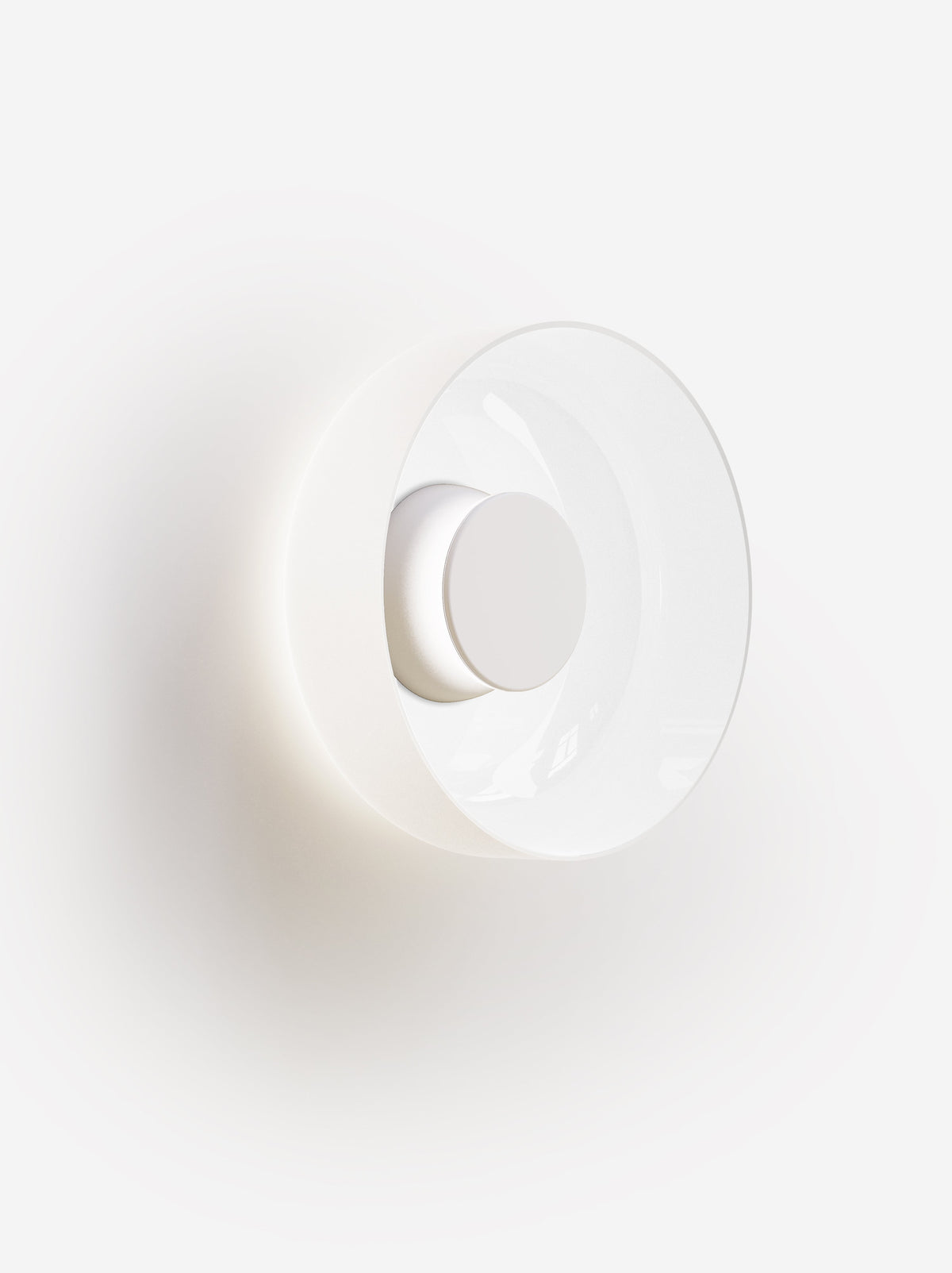 Pablo Designs Totem Sconce Glass – Shade C, White/White canopy/faceplate