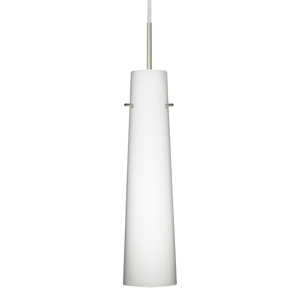 Opal Matte Matte glass Camino pendant light providing decorative illumination for restaurants and lounges