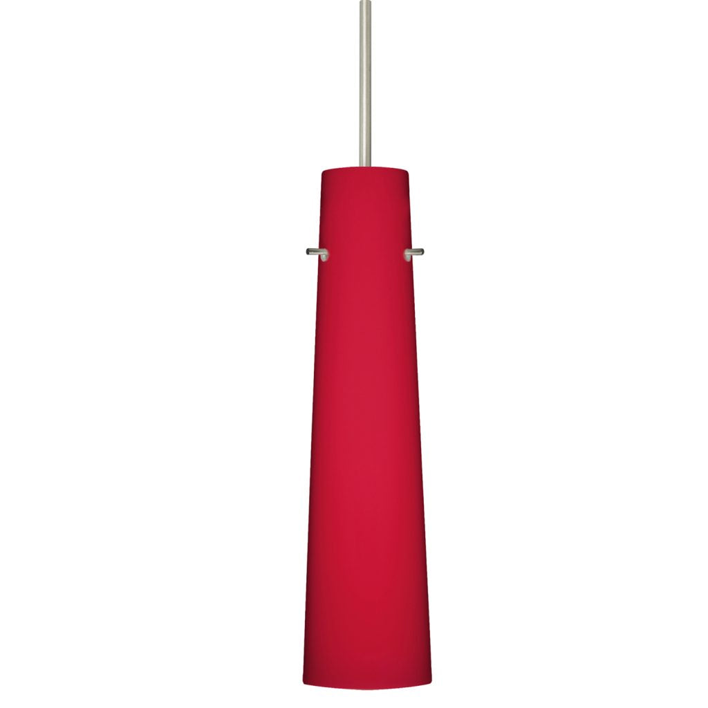 Ruby Matte glass Camino pendant light providing decorative lighting for restaurants, lounges, and bars