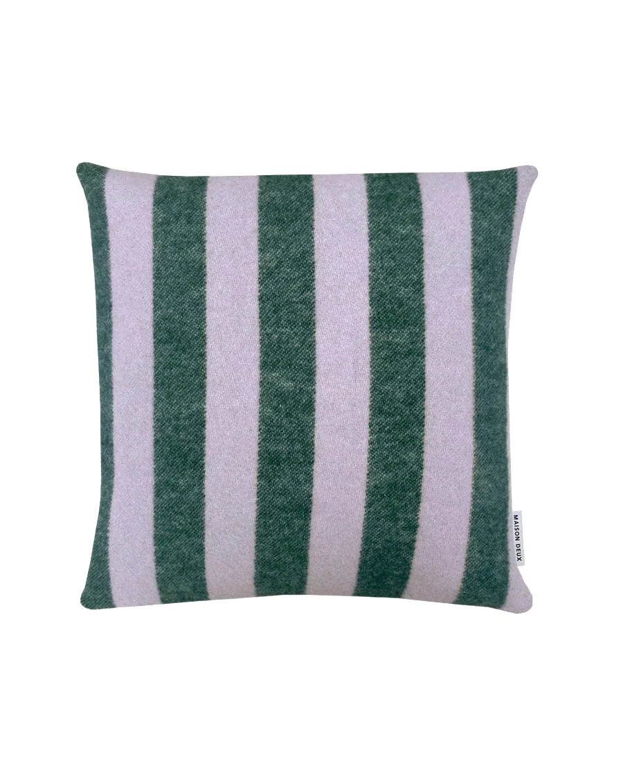 Maison Deux Candy Wrap Cushion Cover in Lilac/Green – detail 2