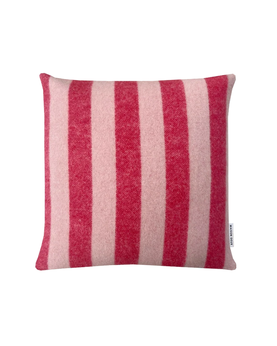 Maison Deux Candy Wrap Cushion Cover in Pink/Cherry – detail 2