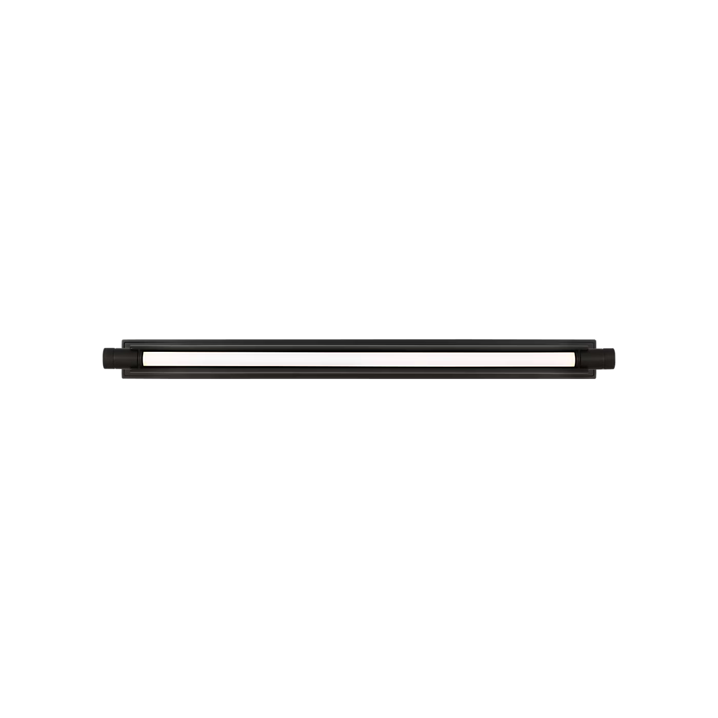 Capa 36 LED picture light in bronze finish illuminating framed wall art in modern living room