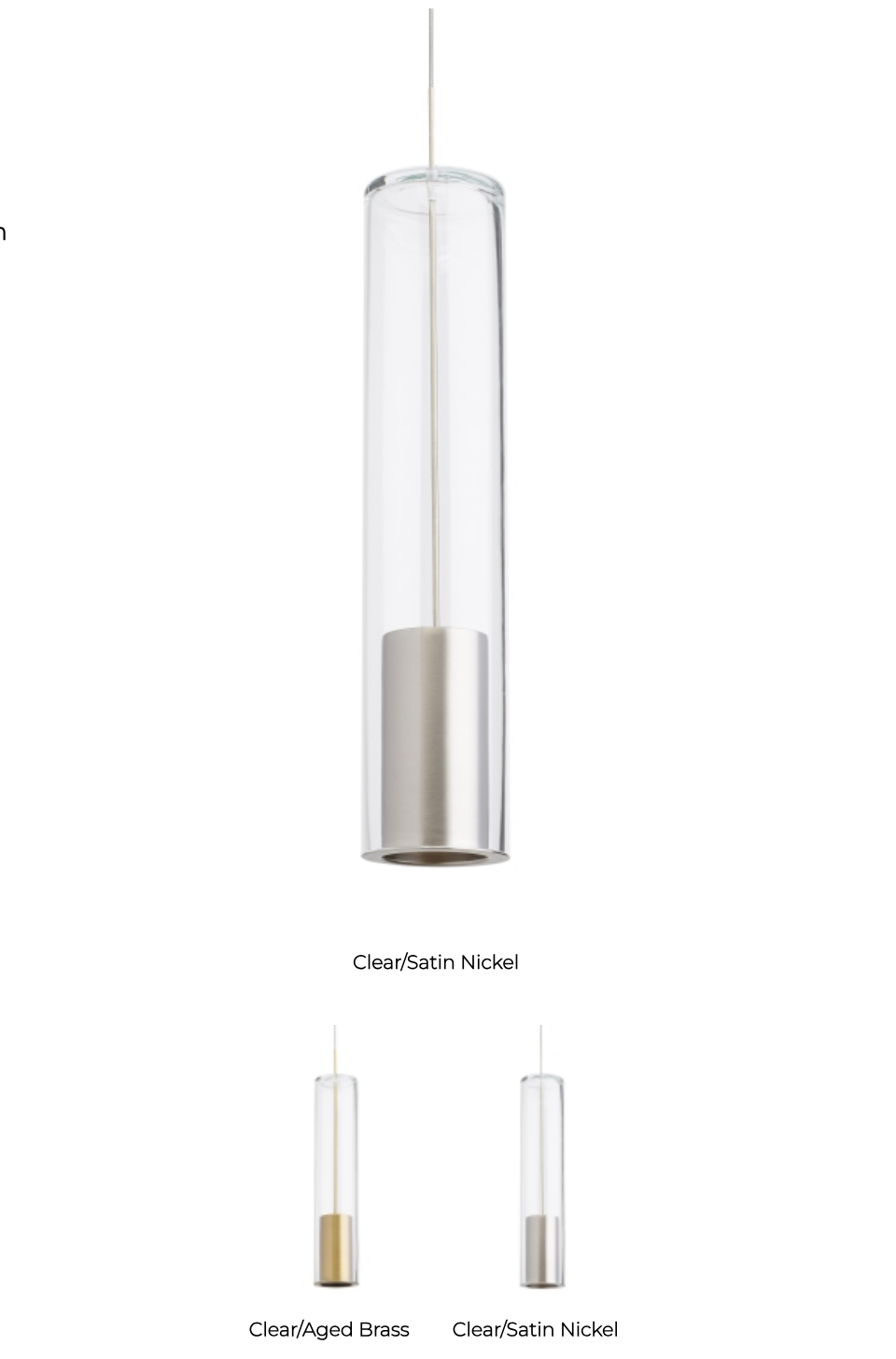 Visual Comfort Captra Clear Cylinder Pendant – view 4