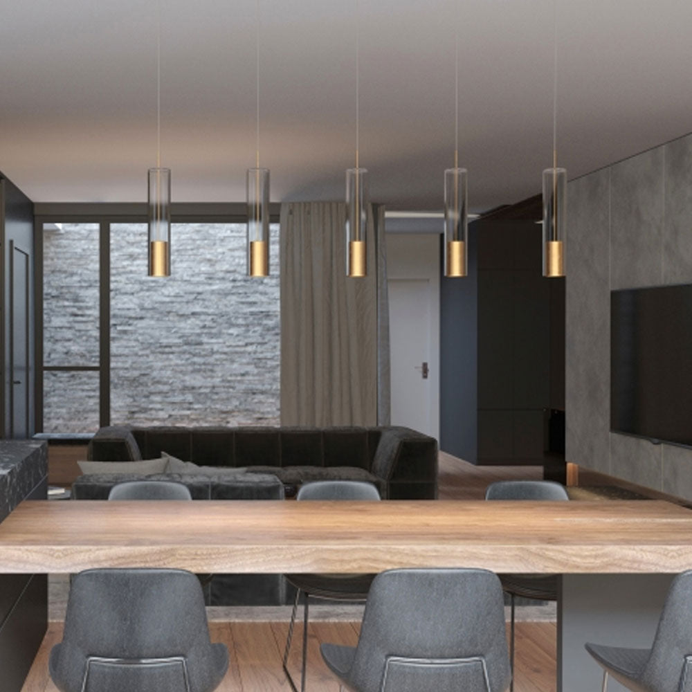 Visual Comfort Captra Clear Cylinder Pendant – view 5