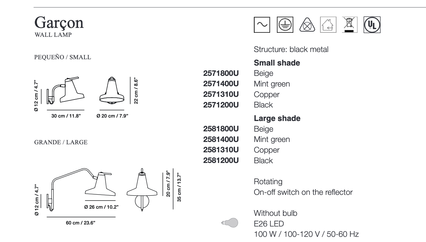 Carpyen Lighting Garcon Wall Lamp