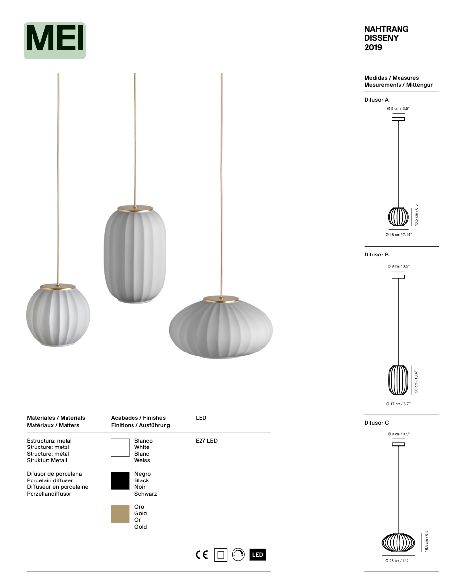 Carpyen Lighting Mei Pendant Light