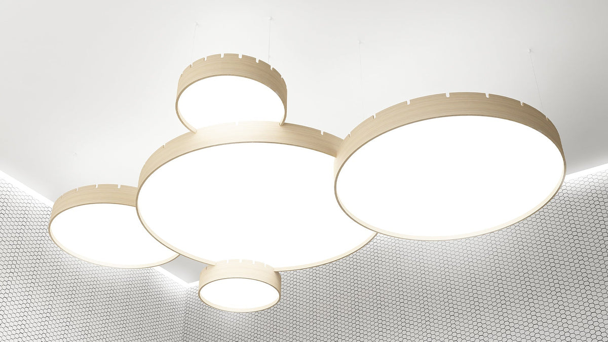 Castle S round LED lamp with opal diffuser by Stone Designs