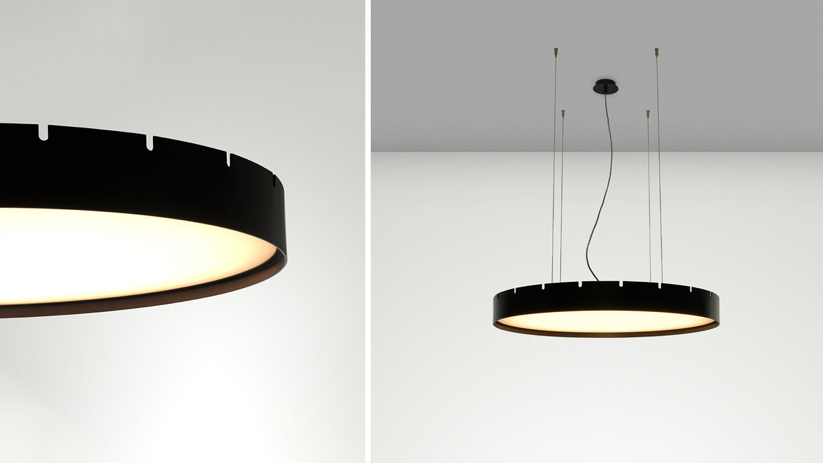 Castle S round LED lamp with opal diffuser by Stone Designs