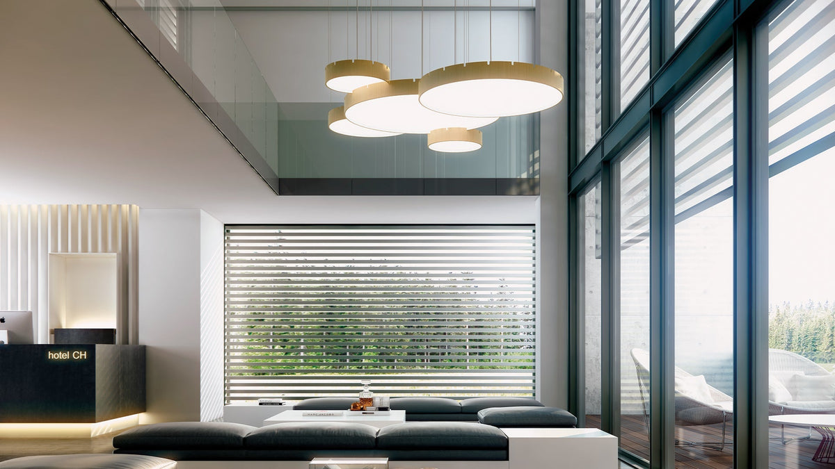 Castle S round LED lamp with opal diffuser by Stone Designs