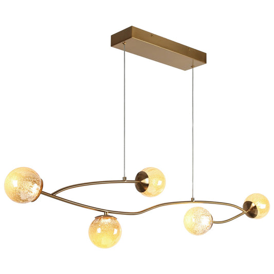 Dining Room Chandeliers Cenlindes Ha05050H5 Brass 5 Light - LNC Home