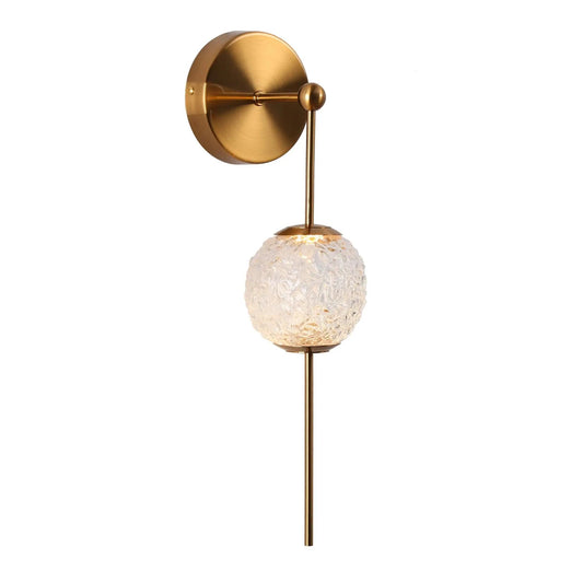 Brass Globe LED Wall Sconce Damp Rated Ha05050W - LNC Home
