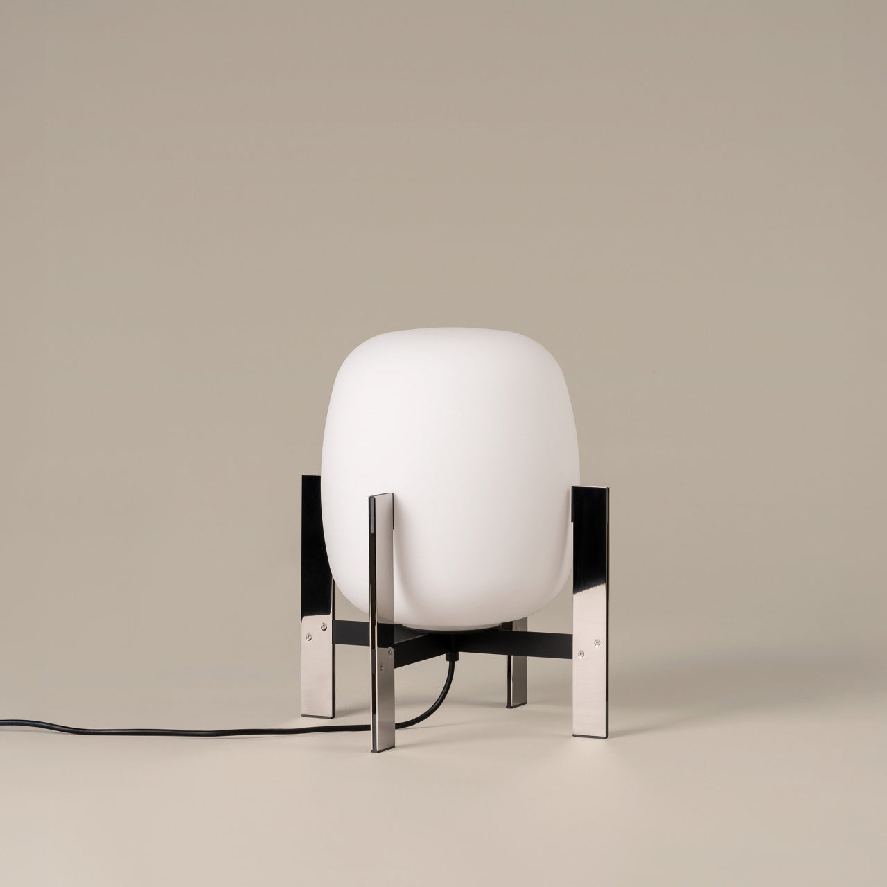 Miguel Milá Cesta Metalica lamp with opal glass diffuser