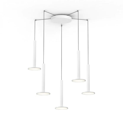 Pablo Designs Cielo Xl Multi 5 Light Pendant Gloss White - White Canopy