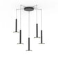 Pablo Designs Cielo Xl Multi 5 Light Pendant Black - Black Canopy