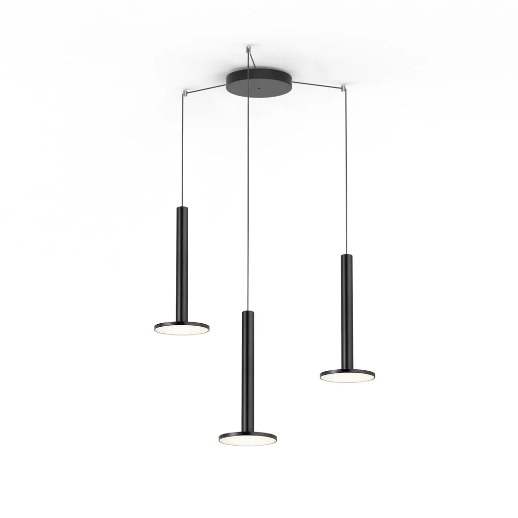 Pablo Designs Cielo Multi 3 Light Pendant Black - Black Canopy