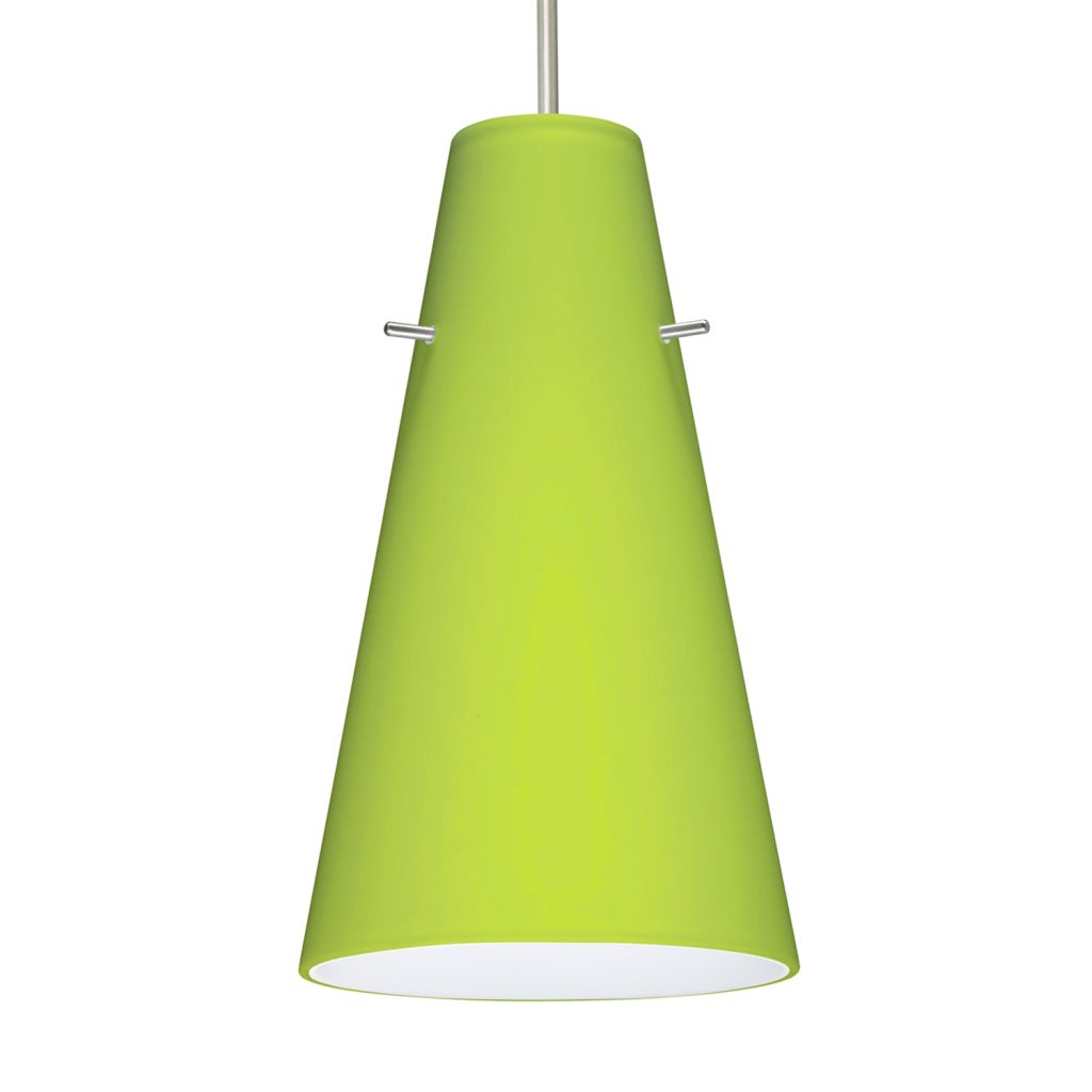 Decorative Chartreuse glass shade for kitchen island lighting