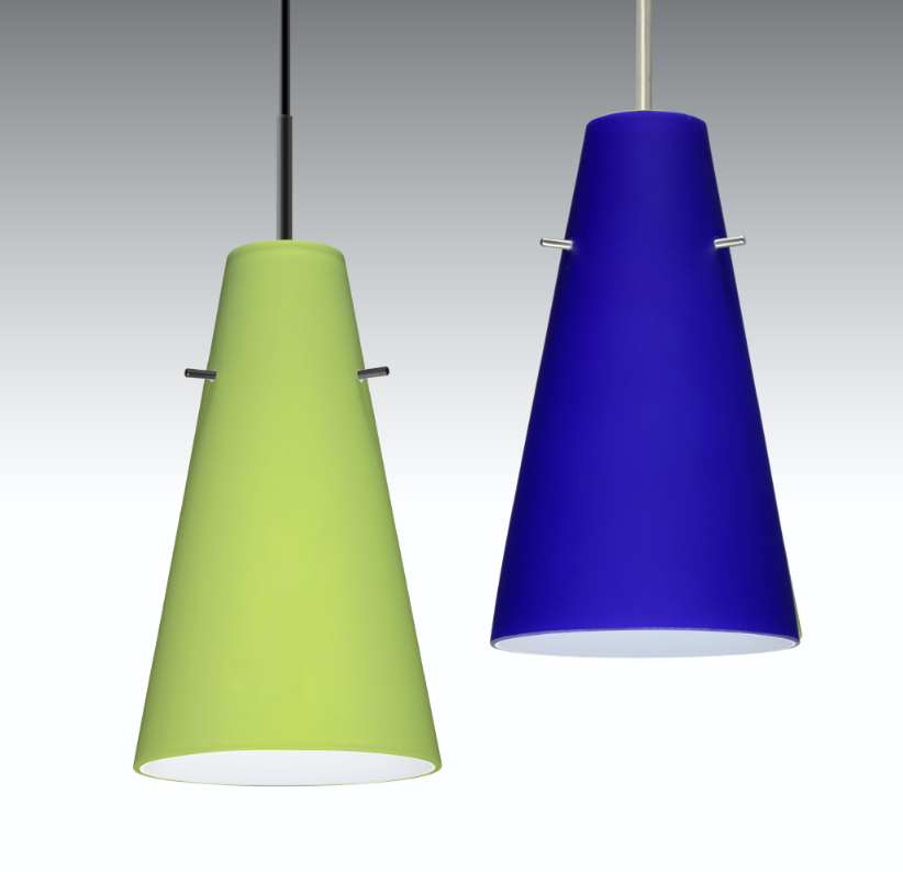 Decorative glass shade for contemporary ceiling pendant light
