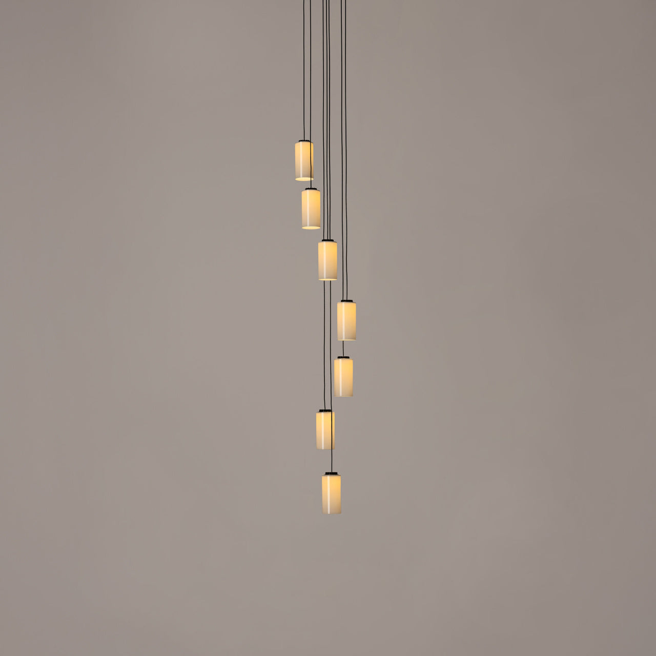 Modern Cirio Cascada LED multi-pendant chandelier by Santa & Cole Spain for dining rooms and hotel lobbies