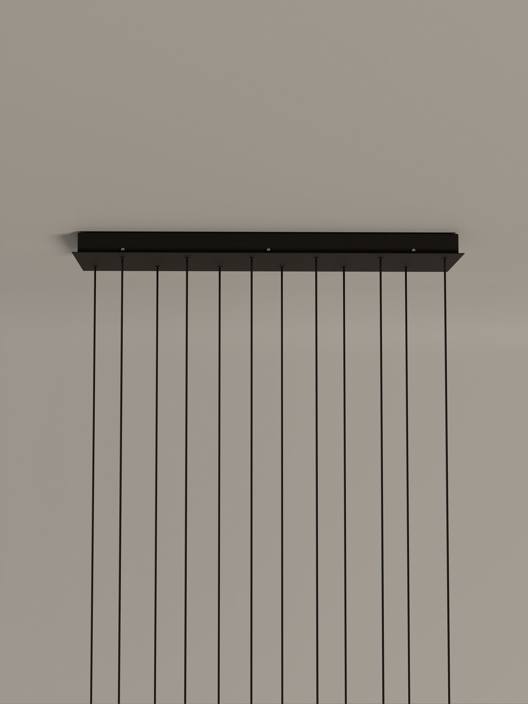 Cirio Cascada multi-pendant chandelier with elegant porcelain shades and dimmable LED lighting 12-light linear canopy