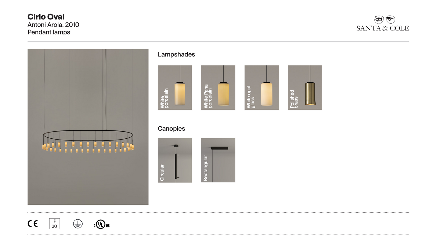 Warm LED oval chandelier for dining rooms and hospitality projects
