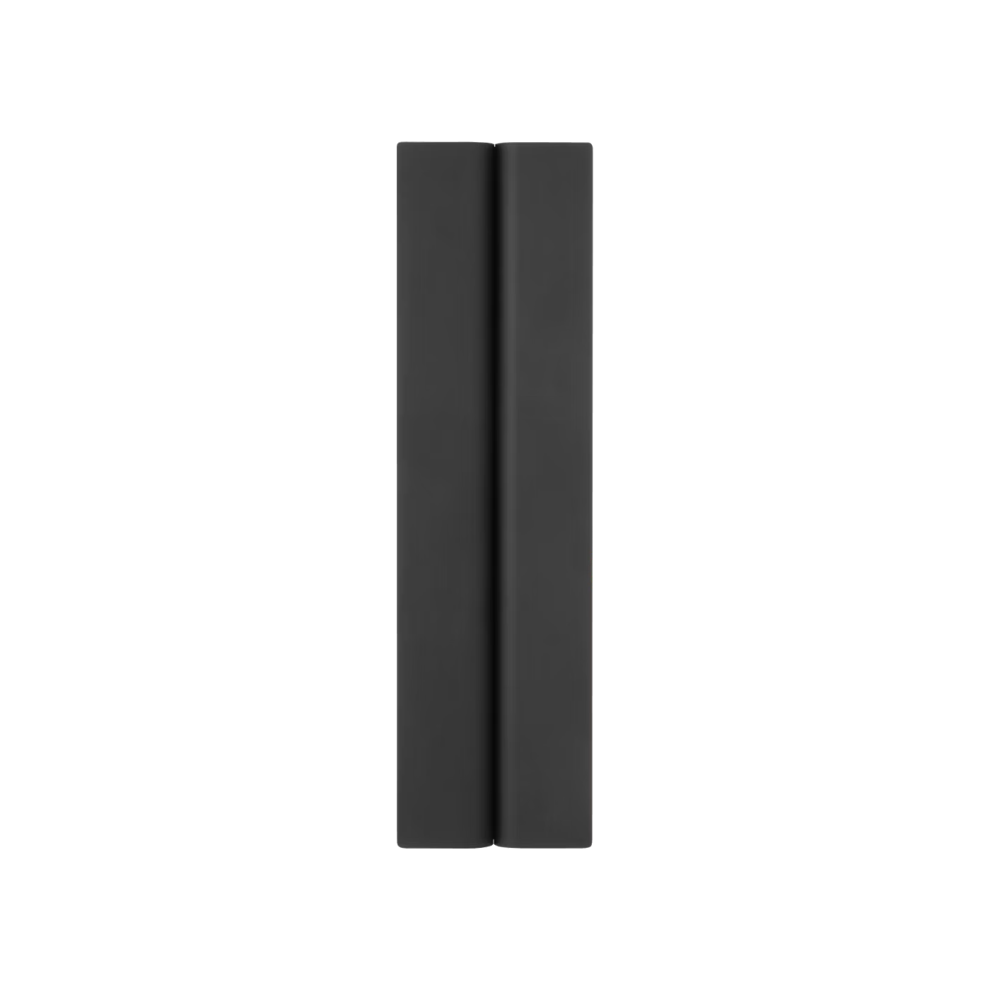 Slim profile black LED vanity light with concealed light source design