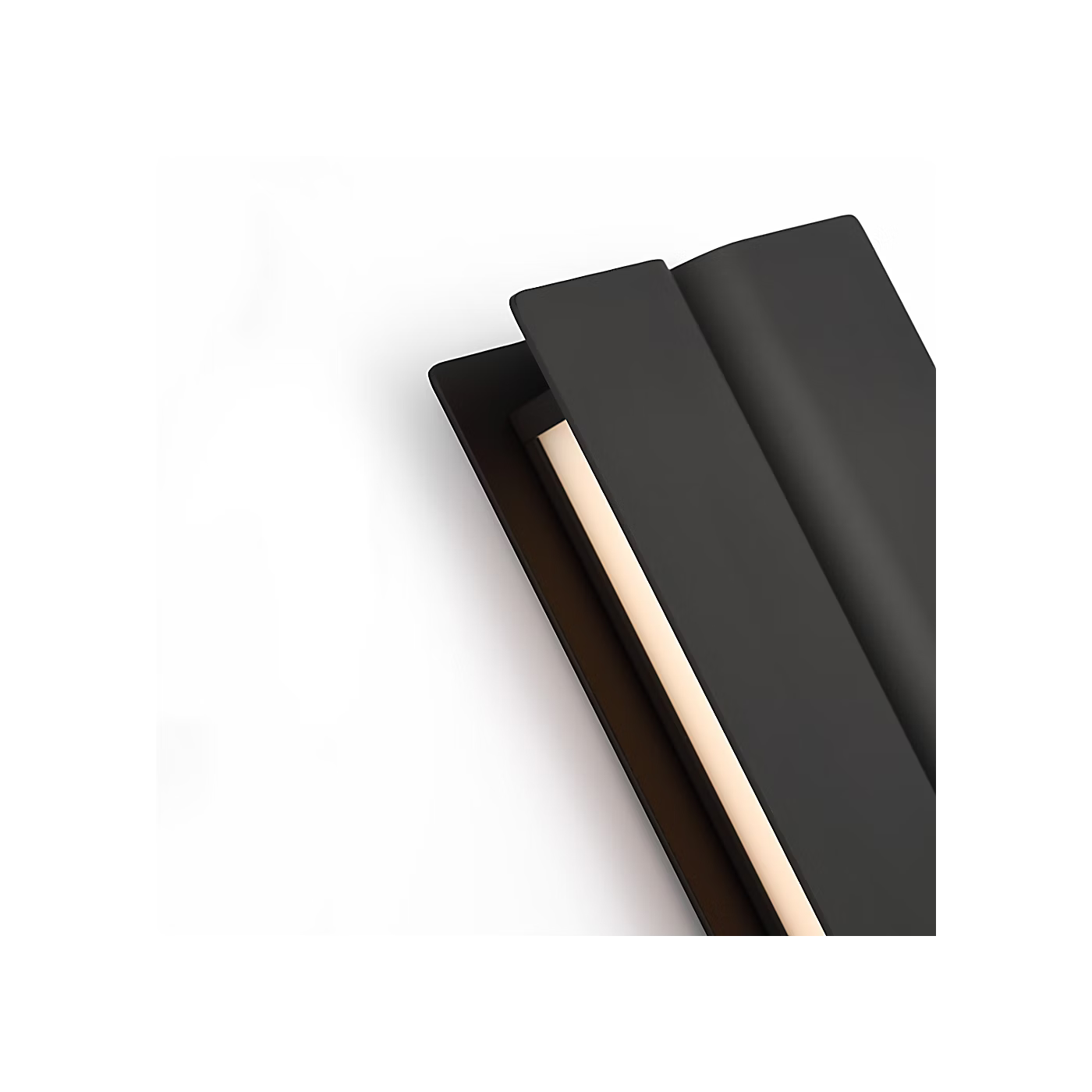 Bathroom mirror lighting with Cloak 18 black LED vanity fixture