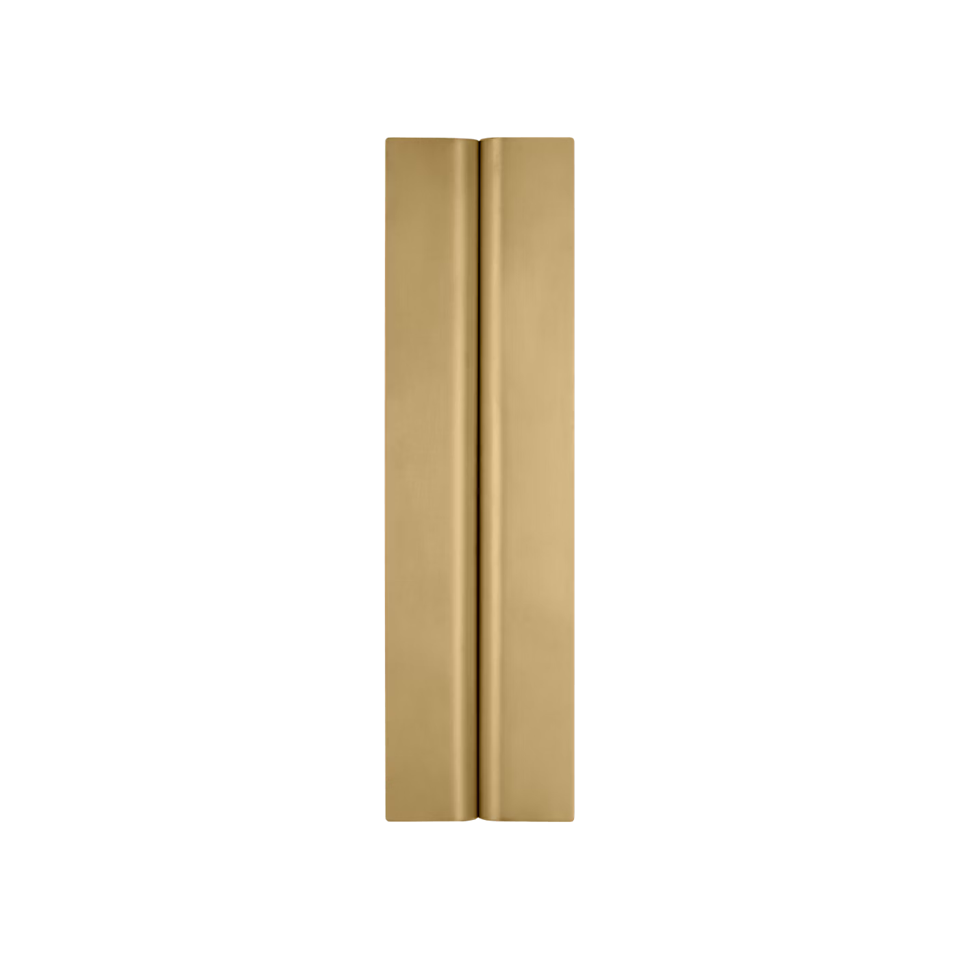 Minimalist antique brass LED vanity light for bathroom or powder room