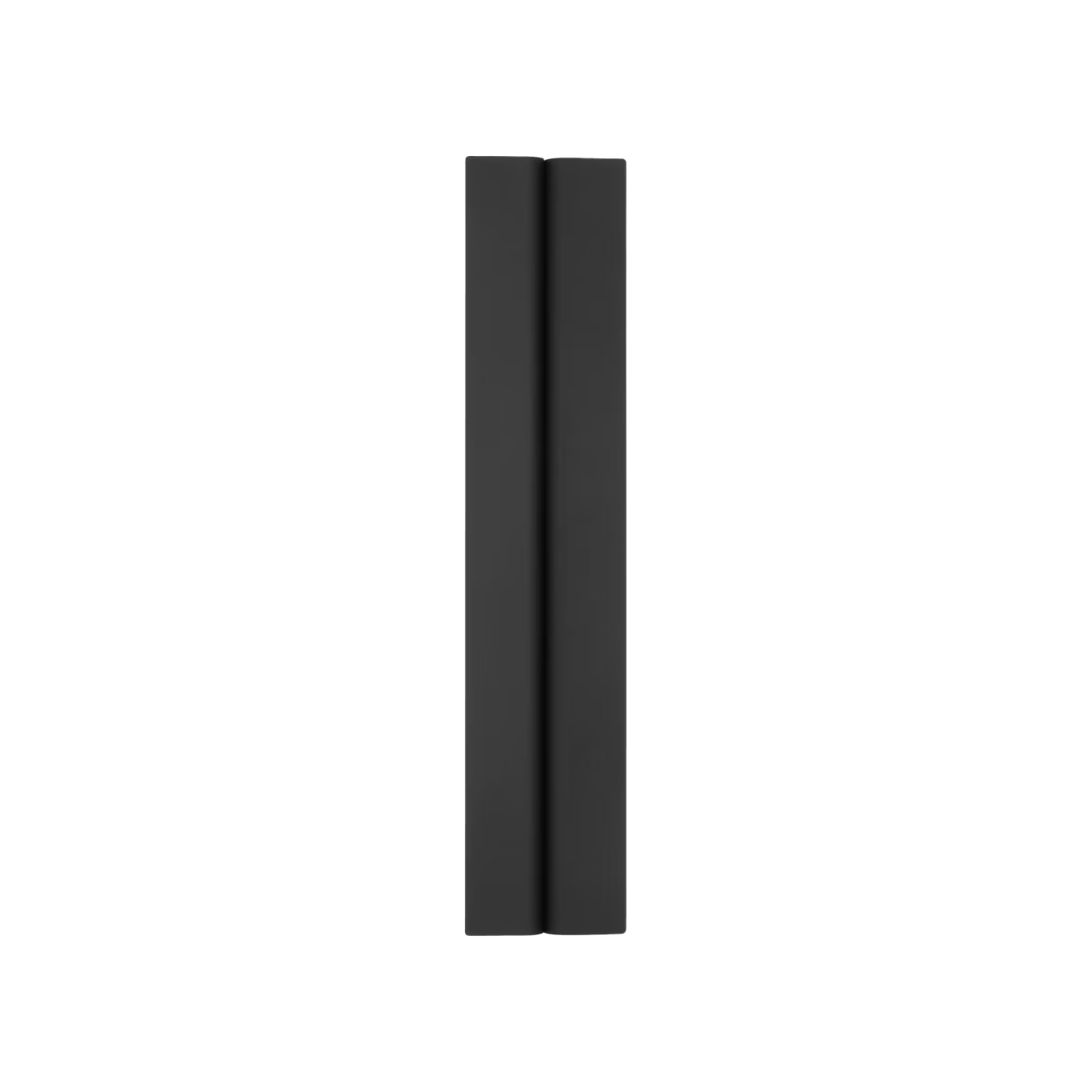 Minimalist black wall-mounted vanity light with integrated LED technology