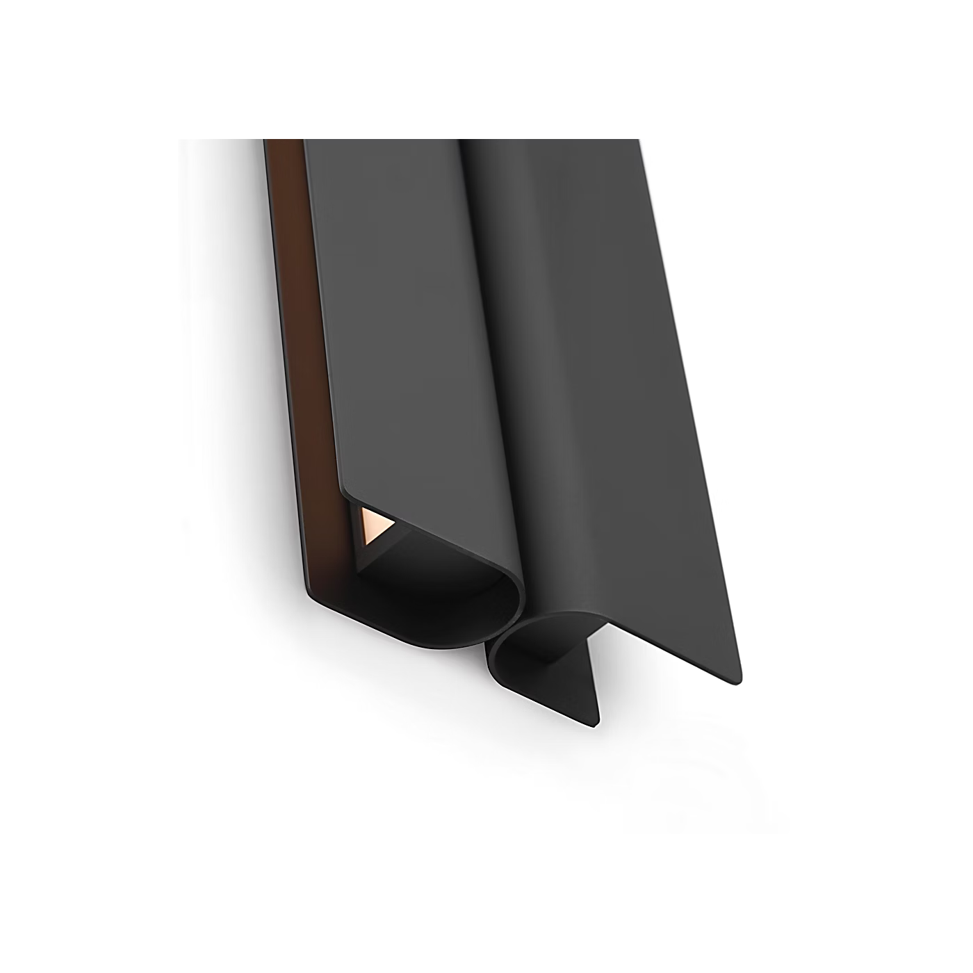 Modern black bathroom light fixture with warm 2700K LED illumination