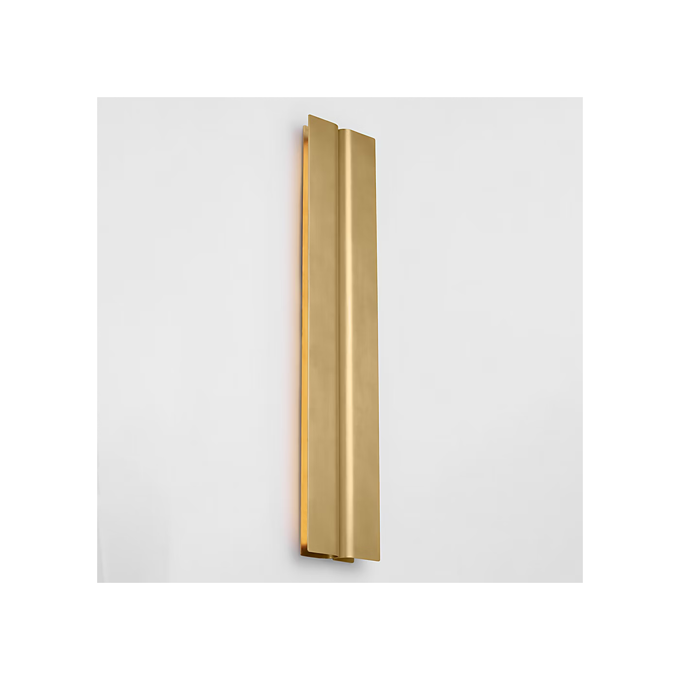 Slim antique brass vanity light for modern bathroom mirror lighting
