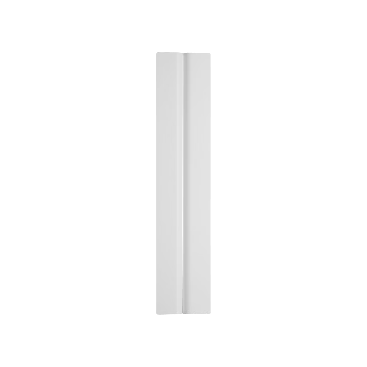 Minimalist matte white LED vanity fixture designed by Peter Bristol