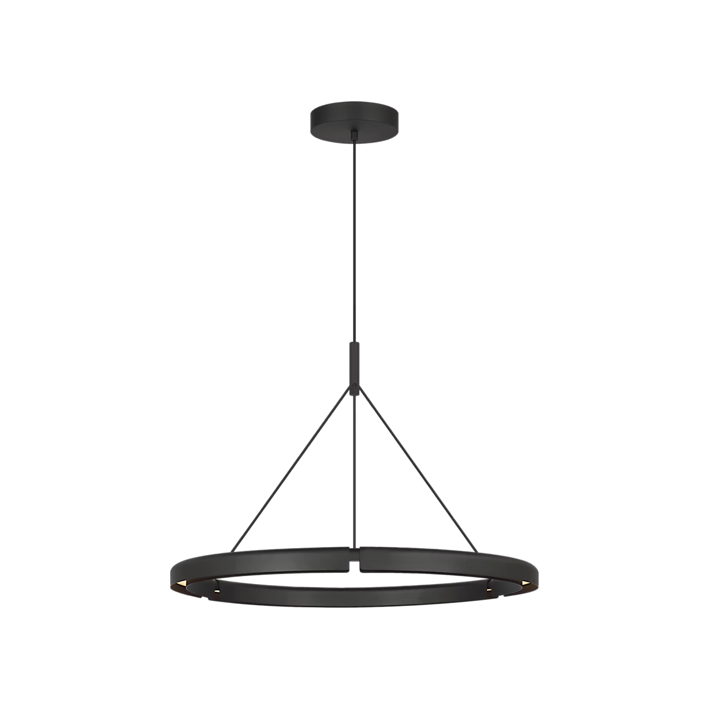 Visual Comfort Cloak 30 chandelier in matte black finish for luxury dining spaces