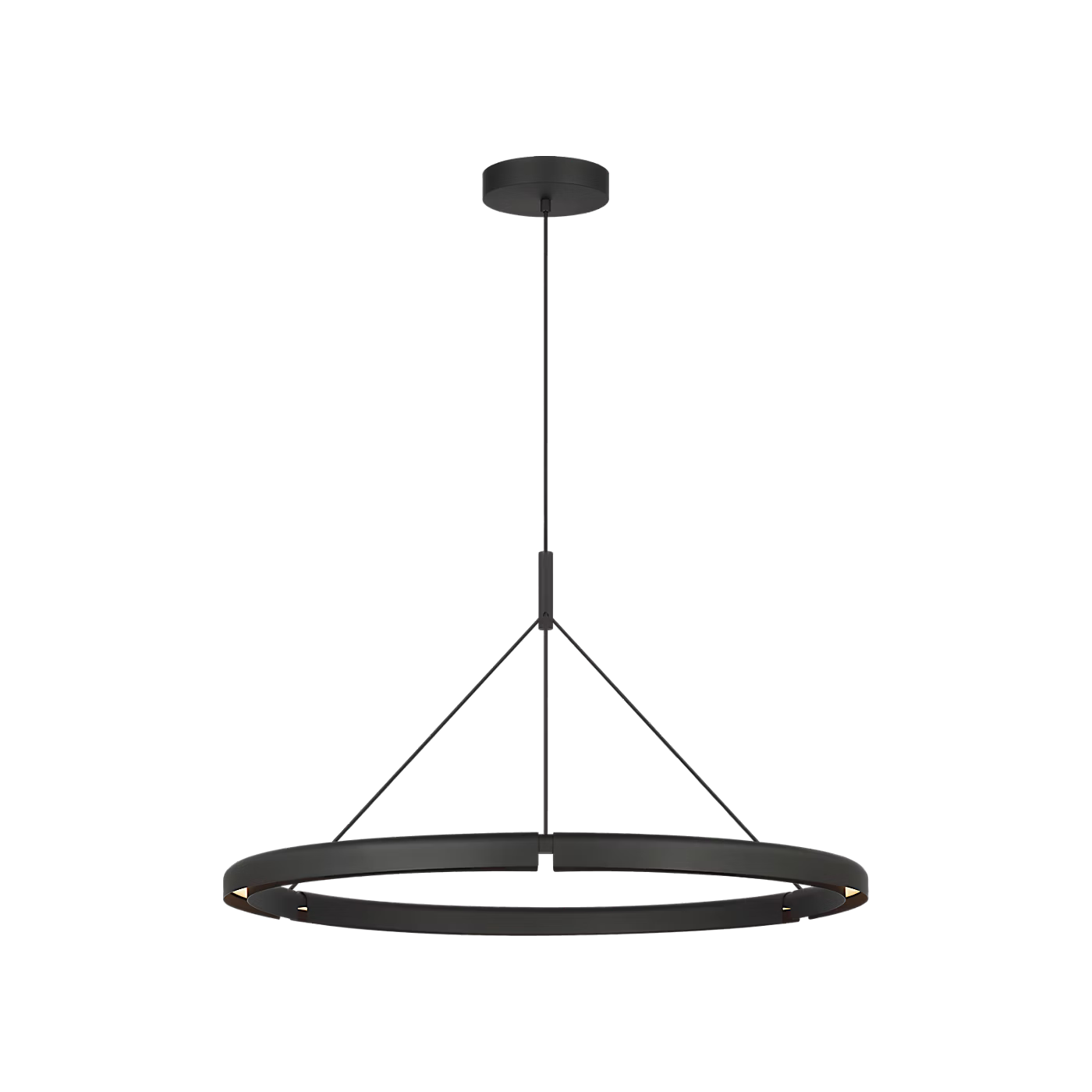 Luxury Nightshade Black chandelier with glare-free LED illumination for modern interiors