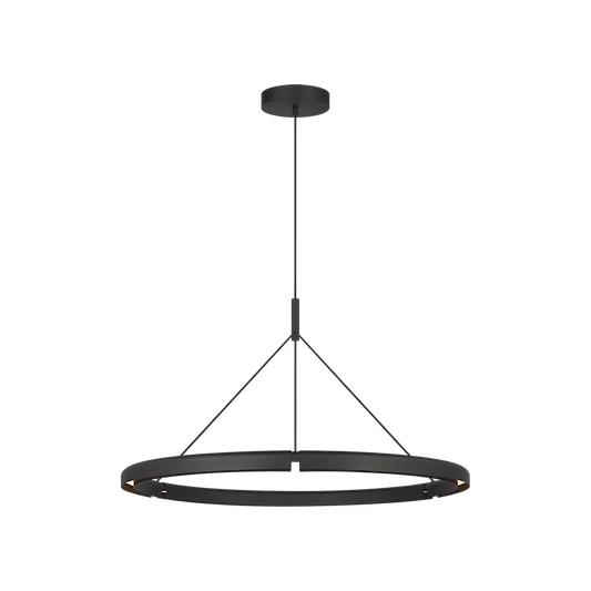 Luxury Nightshade Black chandelier with glare-free LED illumination for modern interiors