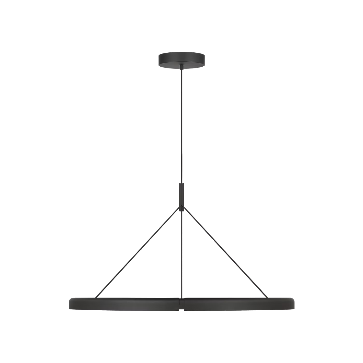 Cloak 36 modern circular chandelier in black finish for living room and dining room