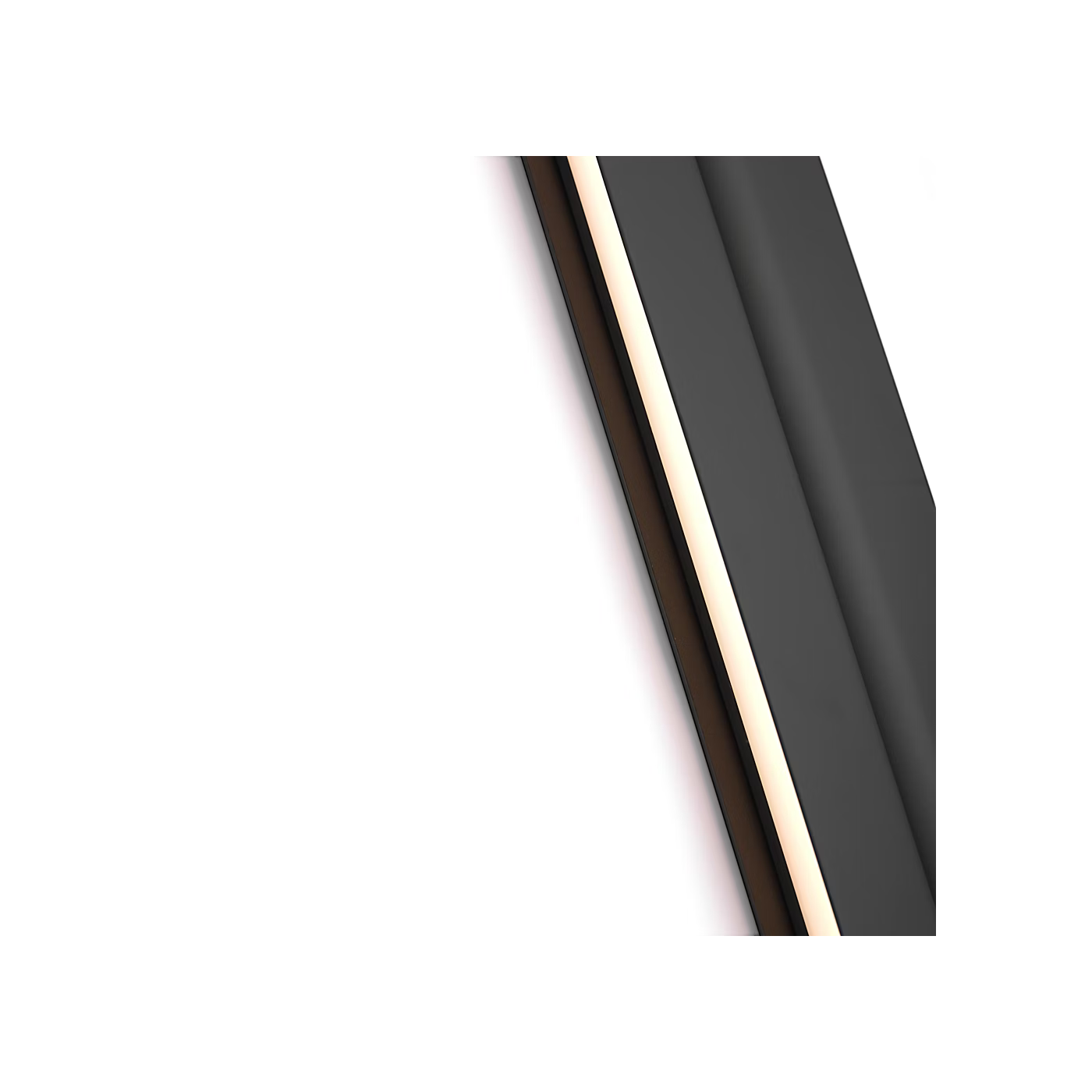 Dimmable 36 inch black bathroom wall light with warm LED lighting